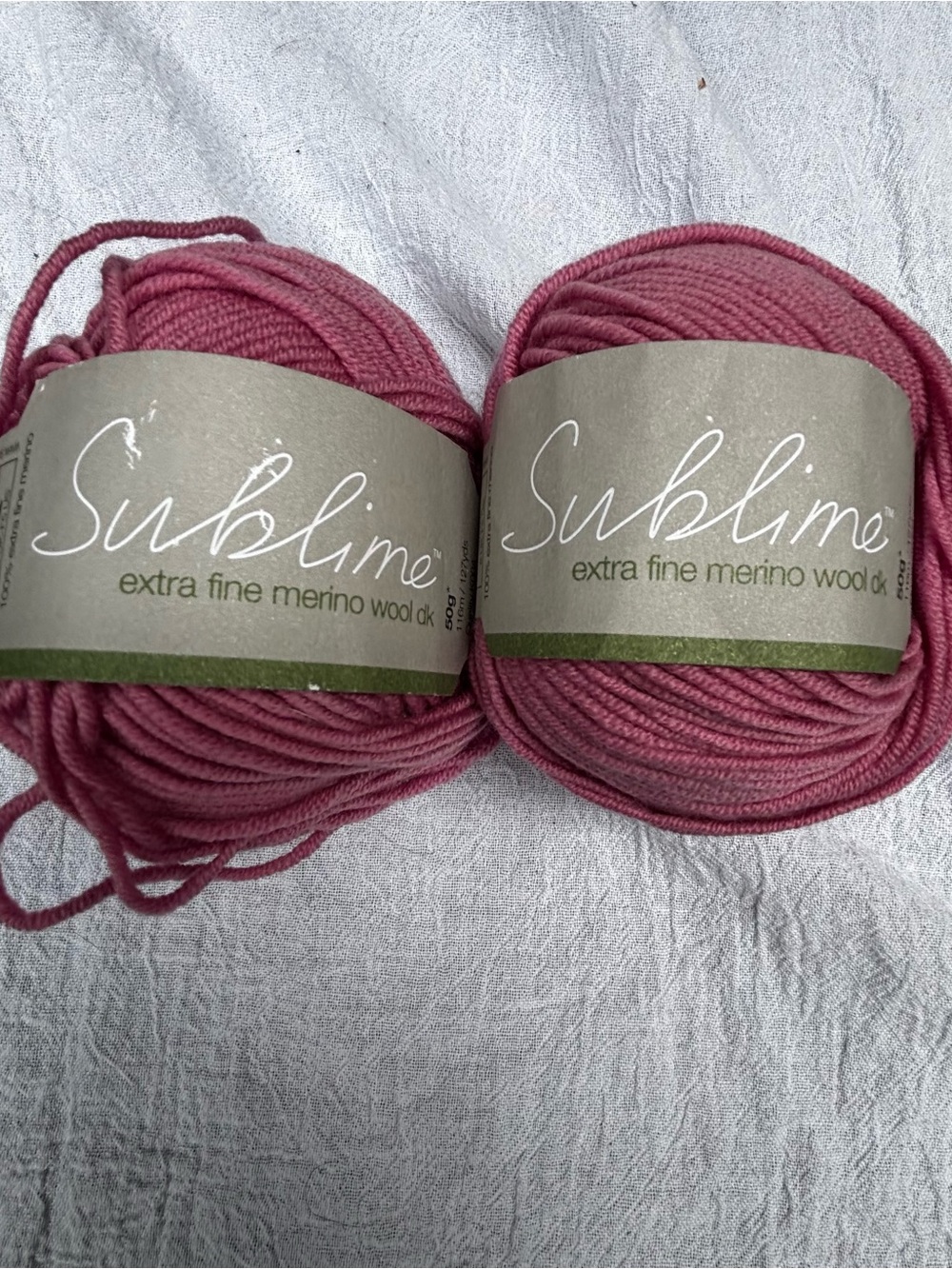 Sublime extra fine merino wool dk Lot of 2